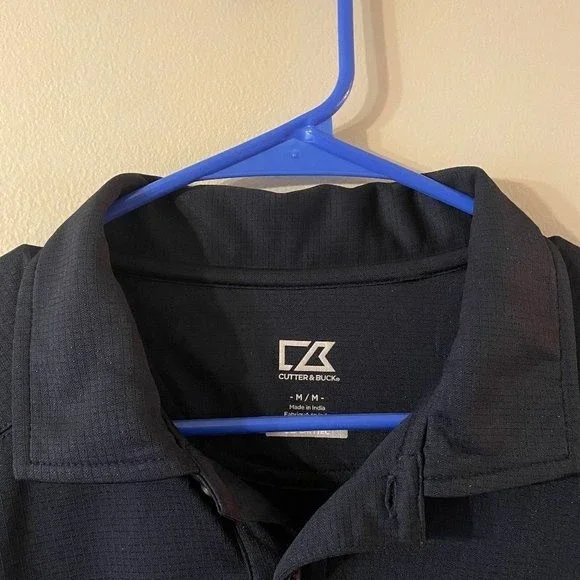 Cutter & Buck, Men's M, CB Drytec, Dark navy blue polo, 100% Polyester - Picture 2 of 4